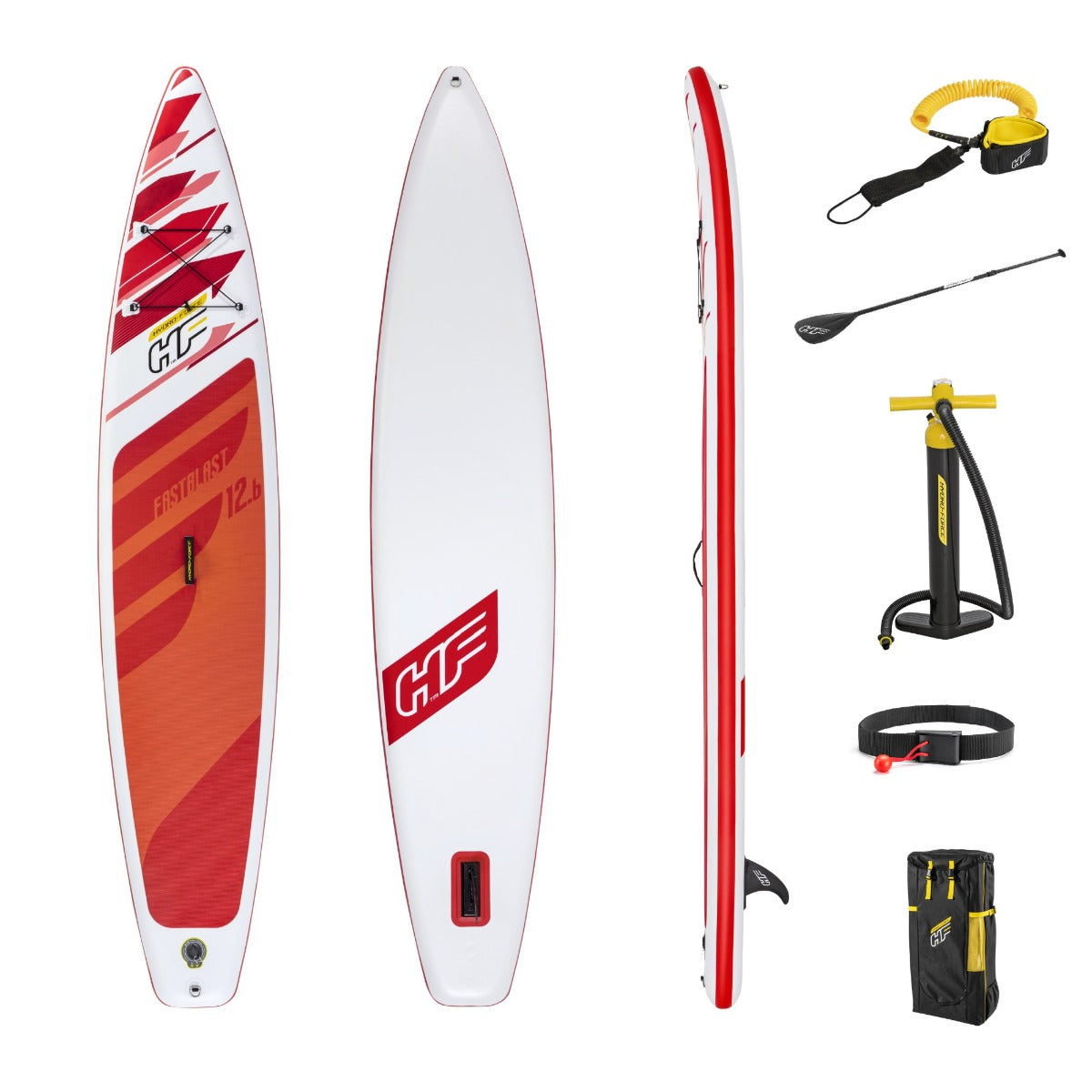 Hydro-Force 12FT 6 SUP Inflatable Stand Up Paddle Board Set  FastBlast