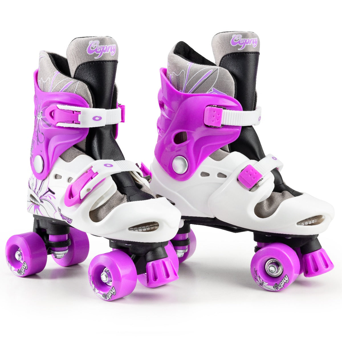 Kids Adjustable Quad Roller Skates - Purple