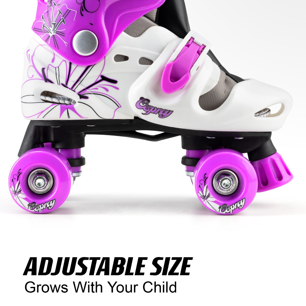 Kids Adjustable Quad Roller Skates - Purple