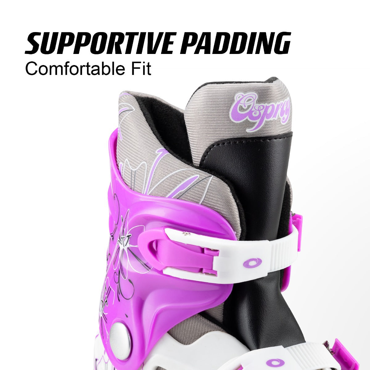 Kids Adjustable Quad Roller Skates - Purple