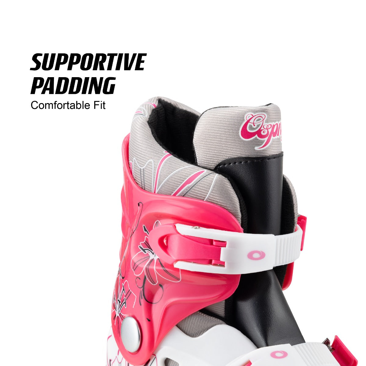 Kids Adjustable Quad Roller Skates - Pink