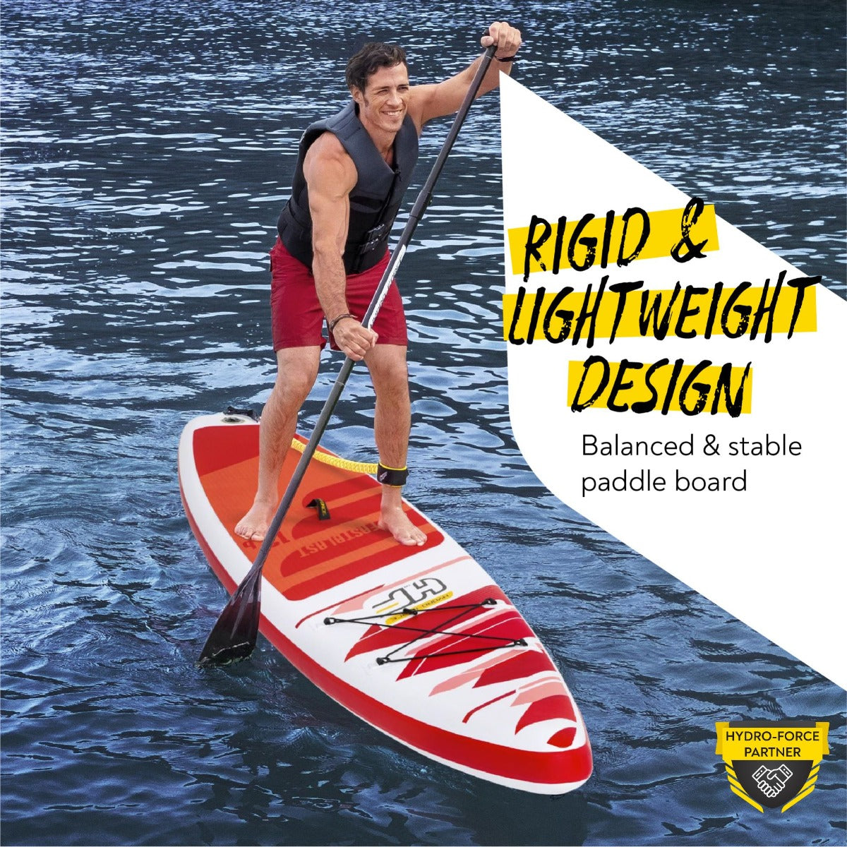 Hydro-Force 12FT 6 SUP Inflatable Stand Up Paddle Board Set  FastBlast