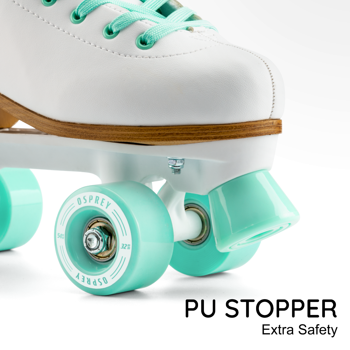 High Quad Roller Skates - White