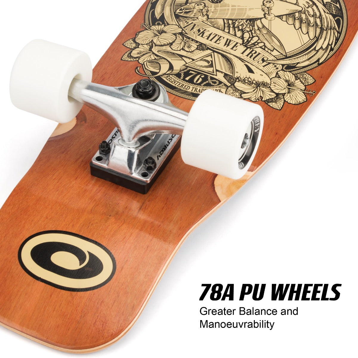 27.5" Cruiser Skateboard - In Skate We Trust