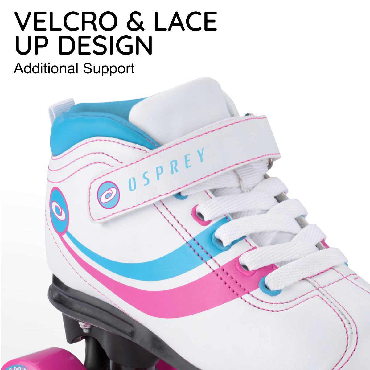 Disco Quad Roller Skates - White