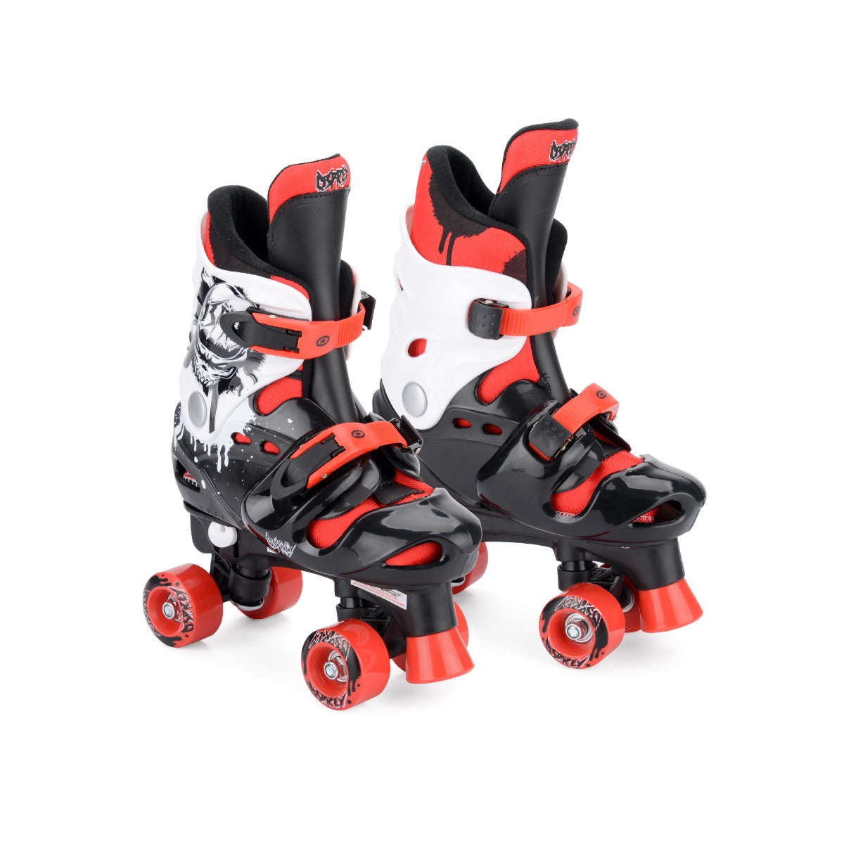 Kids Adjustable Quad Roller Skates - Red