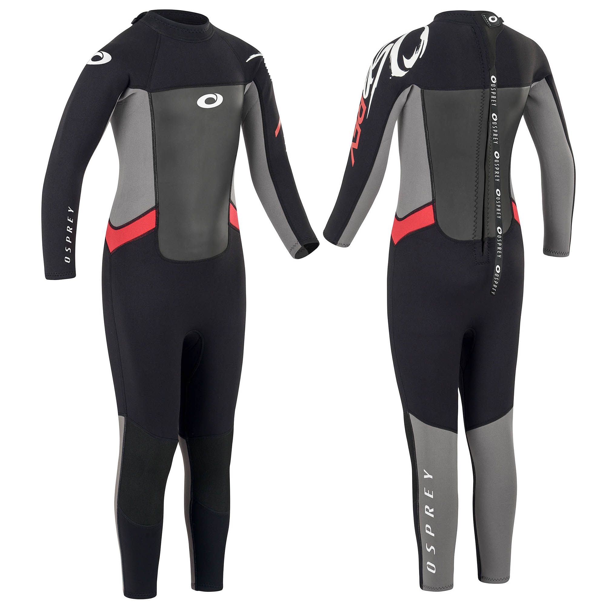 Kids 3mm Origin Full Length Summer Wetsuit - Red