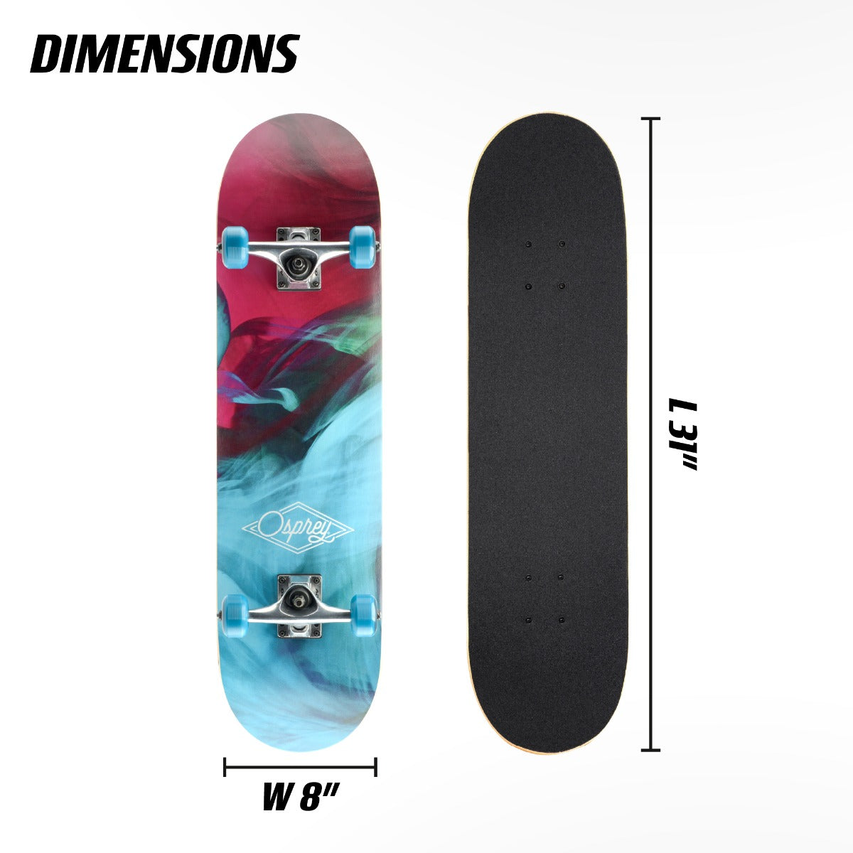 mid size skateboard complete