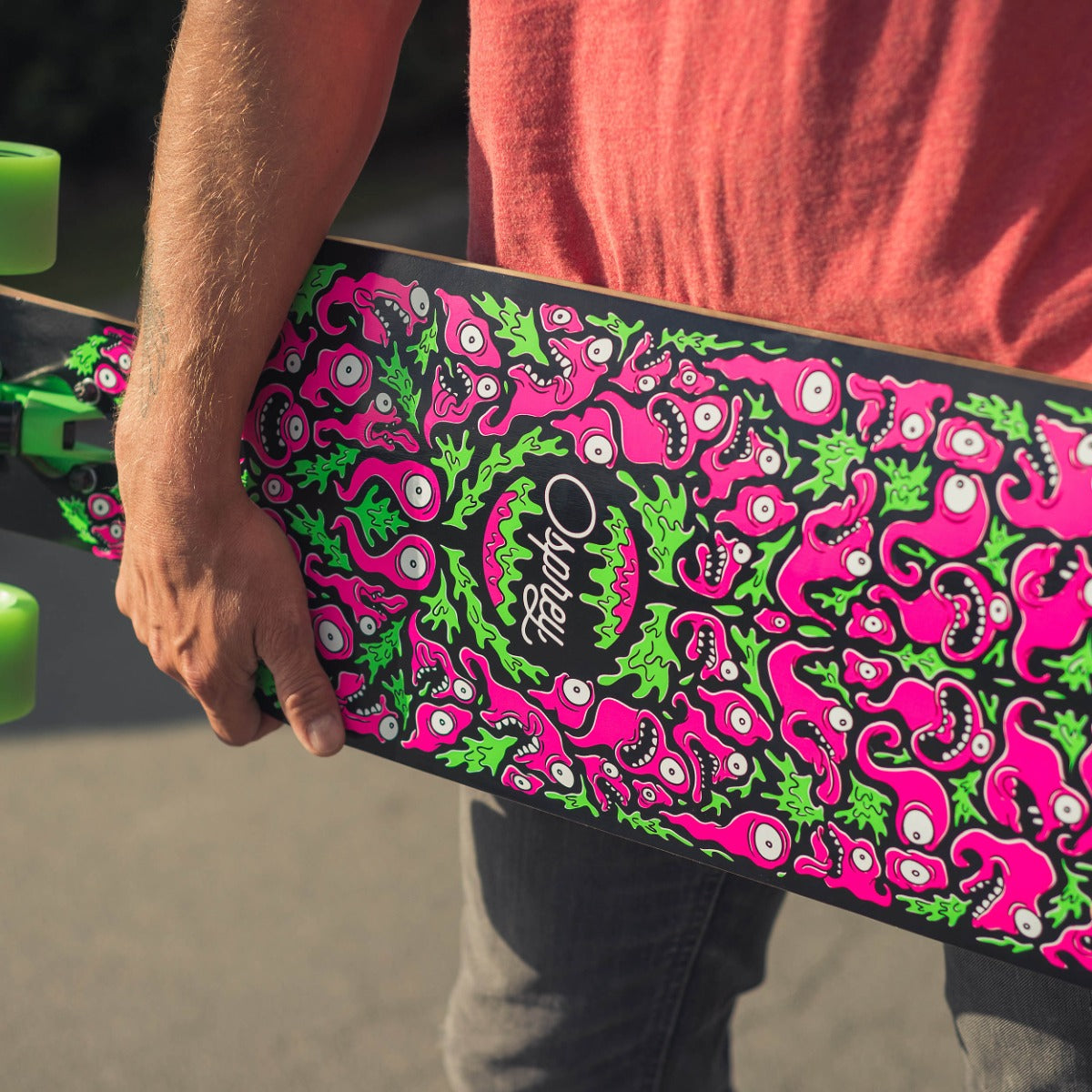 39" Twin Tip Skateboard Longboard - Pink - Character