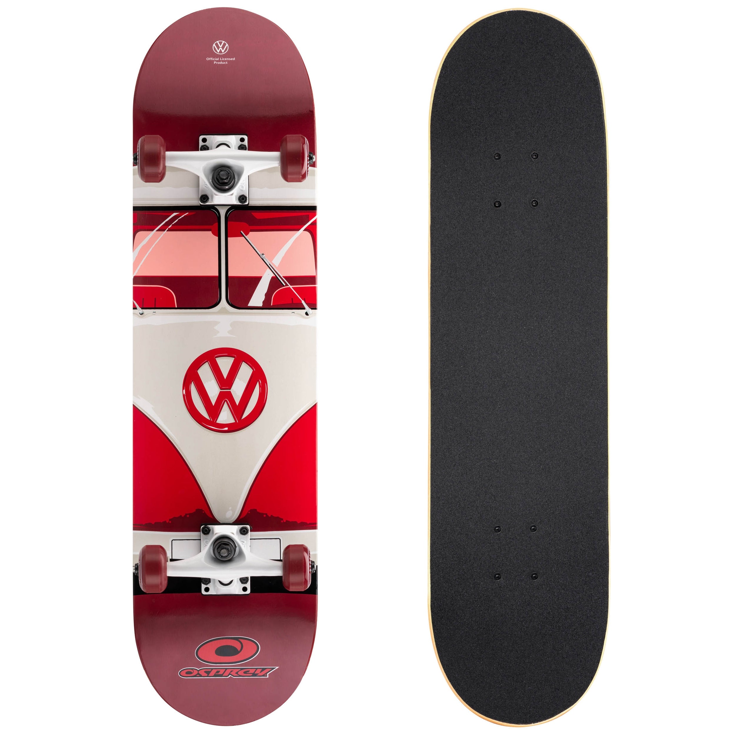 8" x 31" Complete Double Kick Skateboard - VW 1 and Only