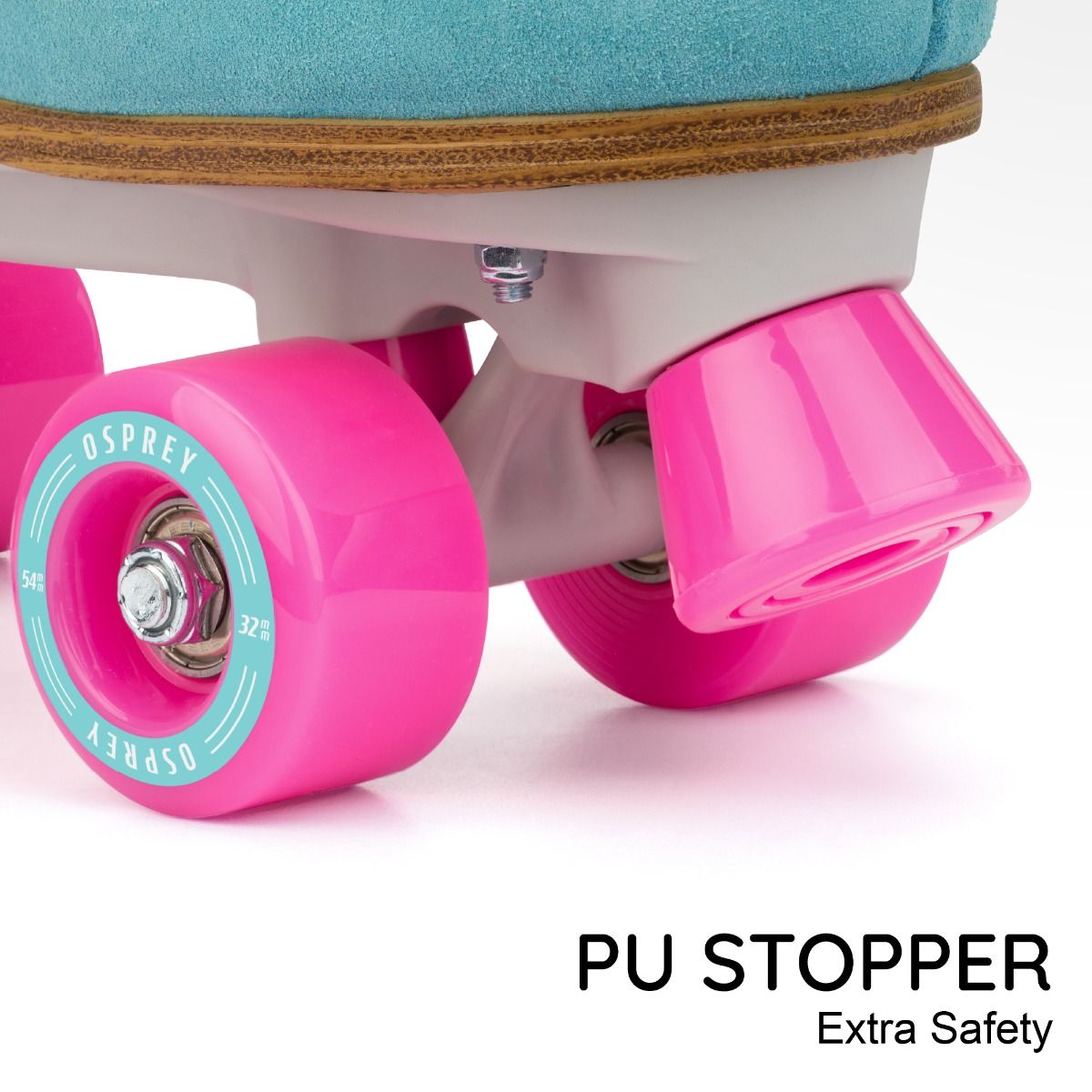 High Quad Roller Skates - Pink