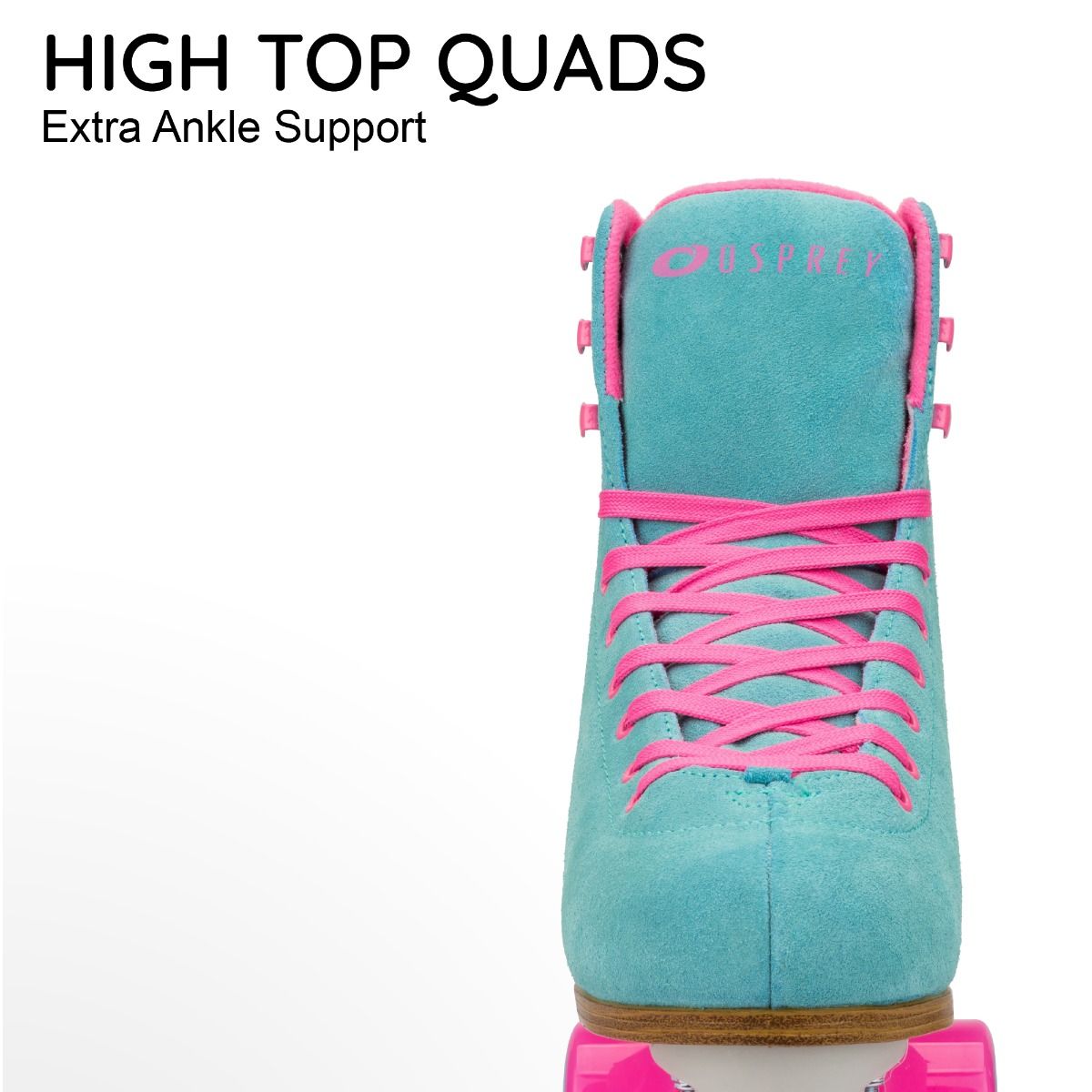 High Quad Roller Skates - Pink