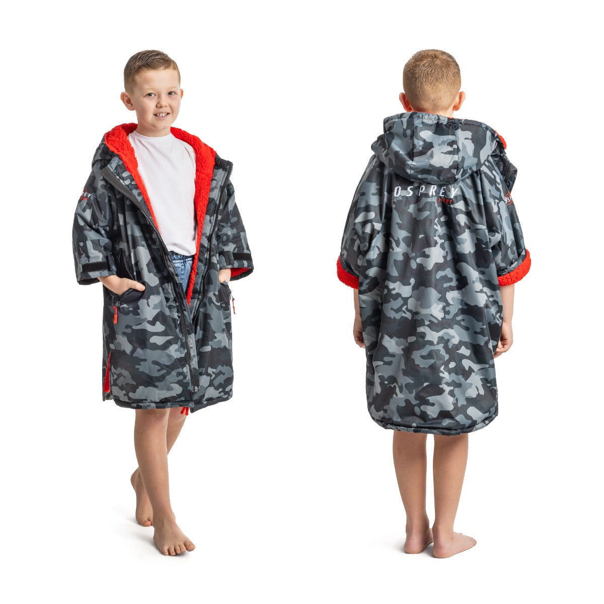 Hooded Kids Changing Robe - Camouflage