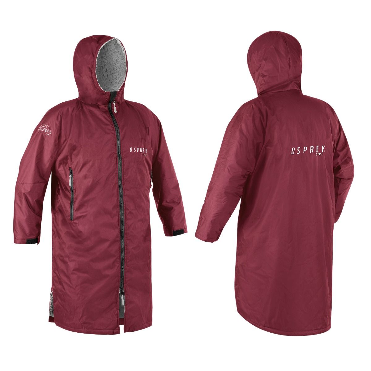 Hooded Changing Robe - Unisex - Maroon