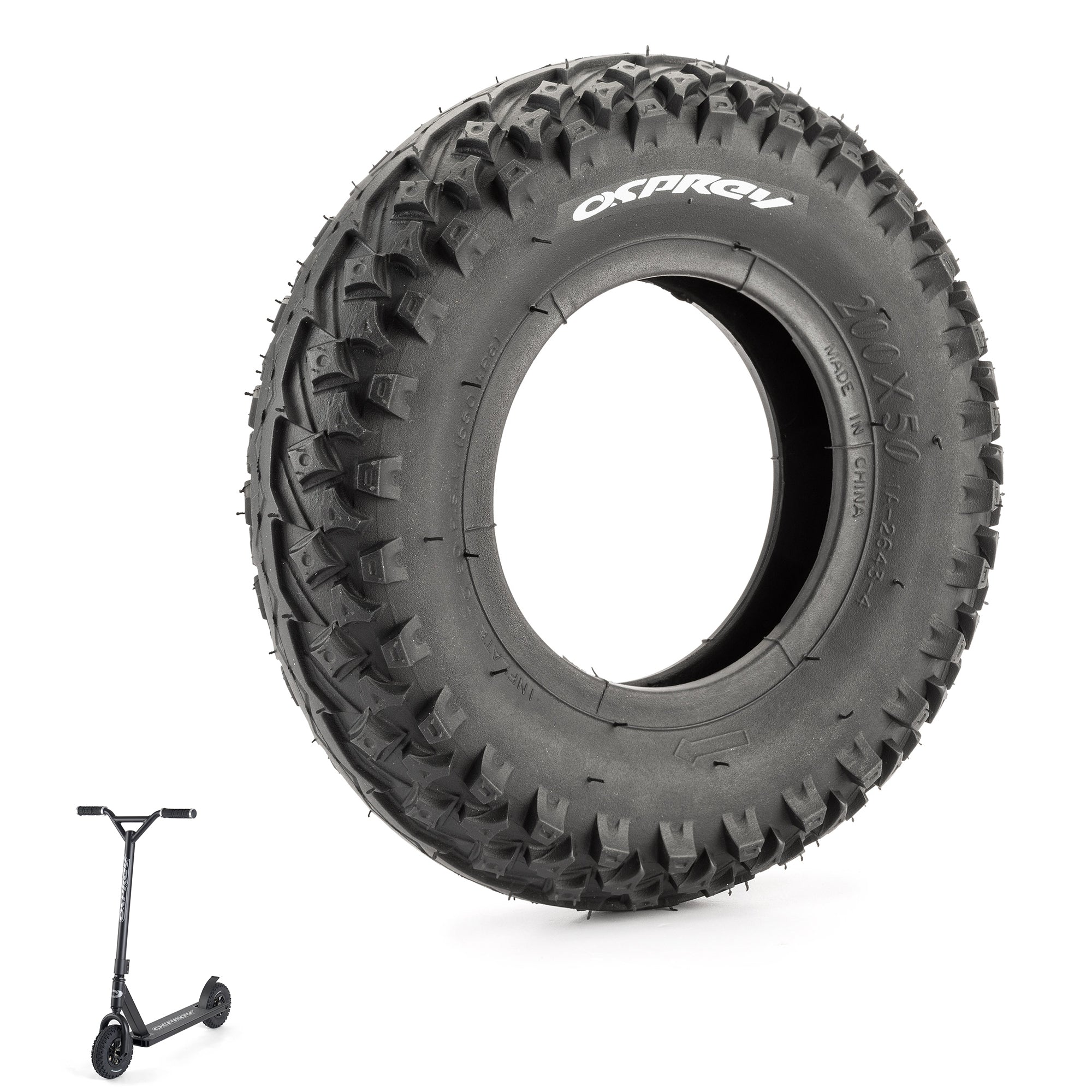 DIRT SCOOTER REPLACEMENT TYRE 200mm X 50mm