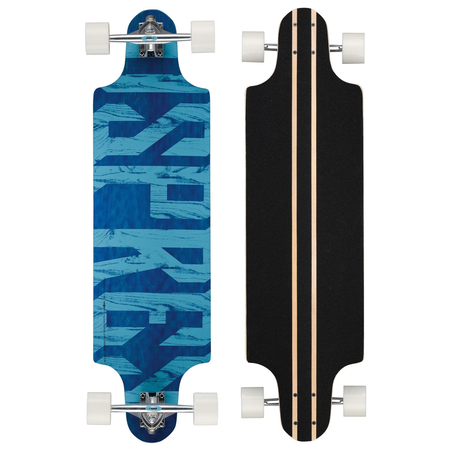 Osprey Blue 38" Twin Tip Longboard - Text