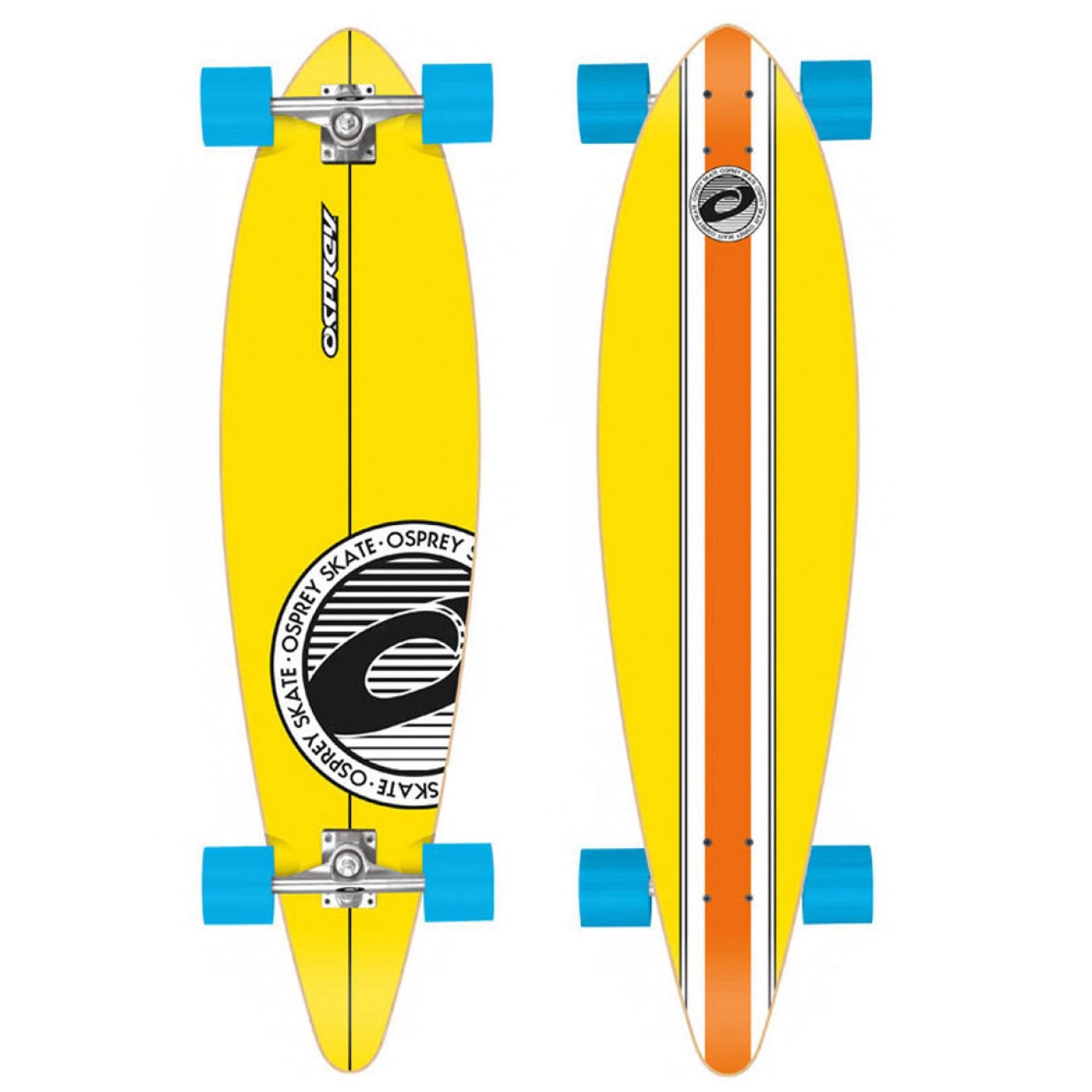 Pintail Longboard Skateboard - Stripe