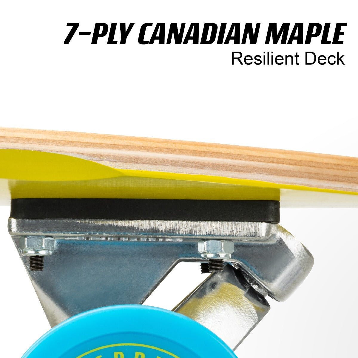 Pintail Longboard Skateboard - Stripe