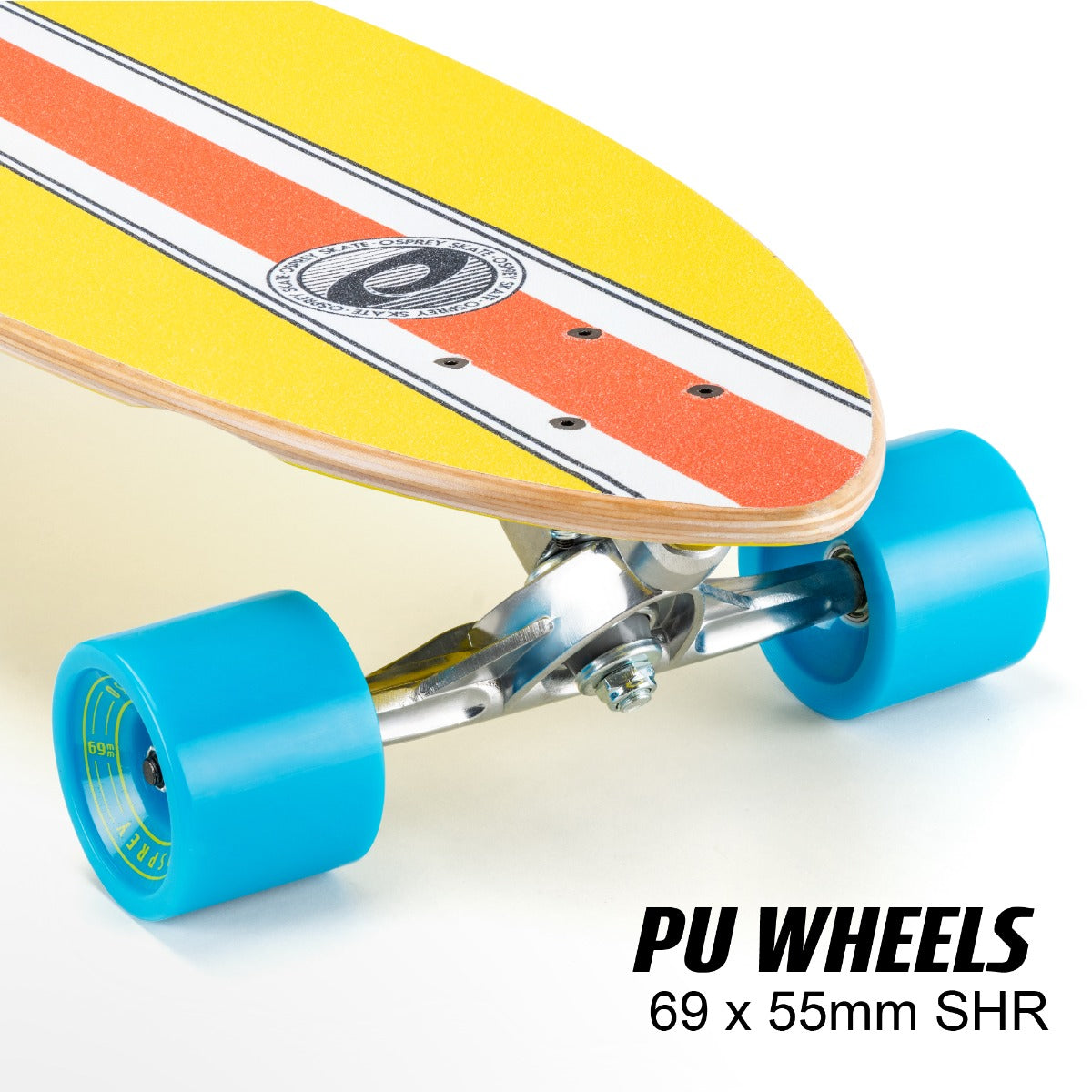 Pintail Longboard Skateboard - Stripe