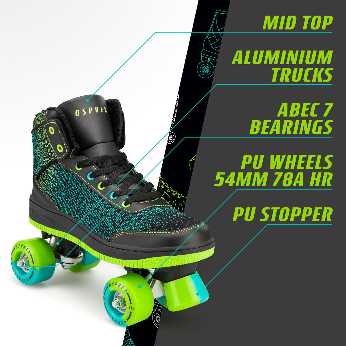 Mid Top Raver Roller Skates