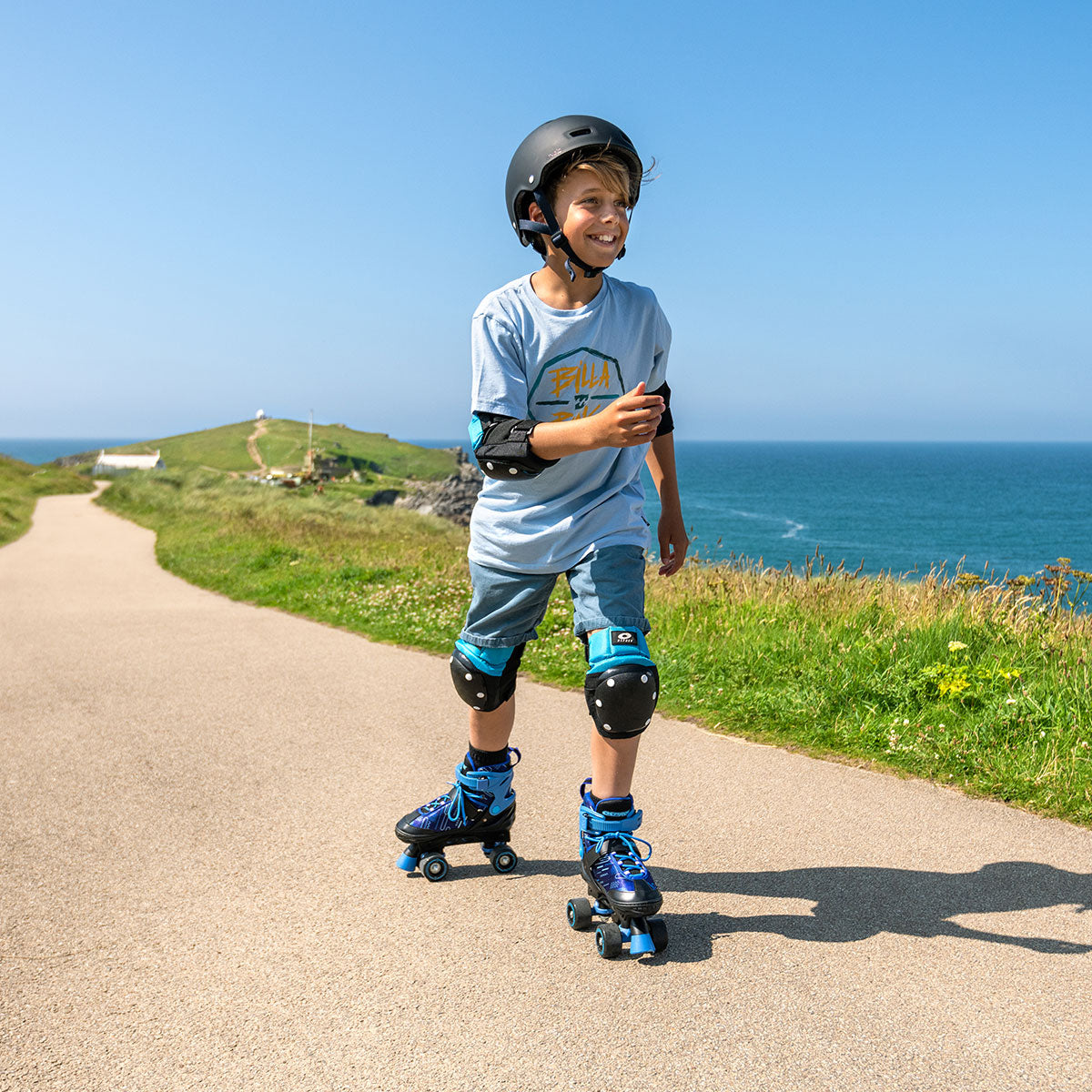 Kids Surge Semi-Soft Quad Skates - Blue