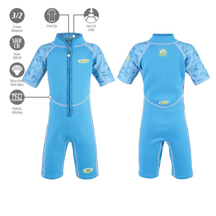 Infants 2mm Shorty Wetsuit - Blue