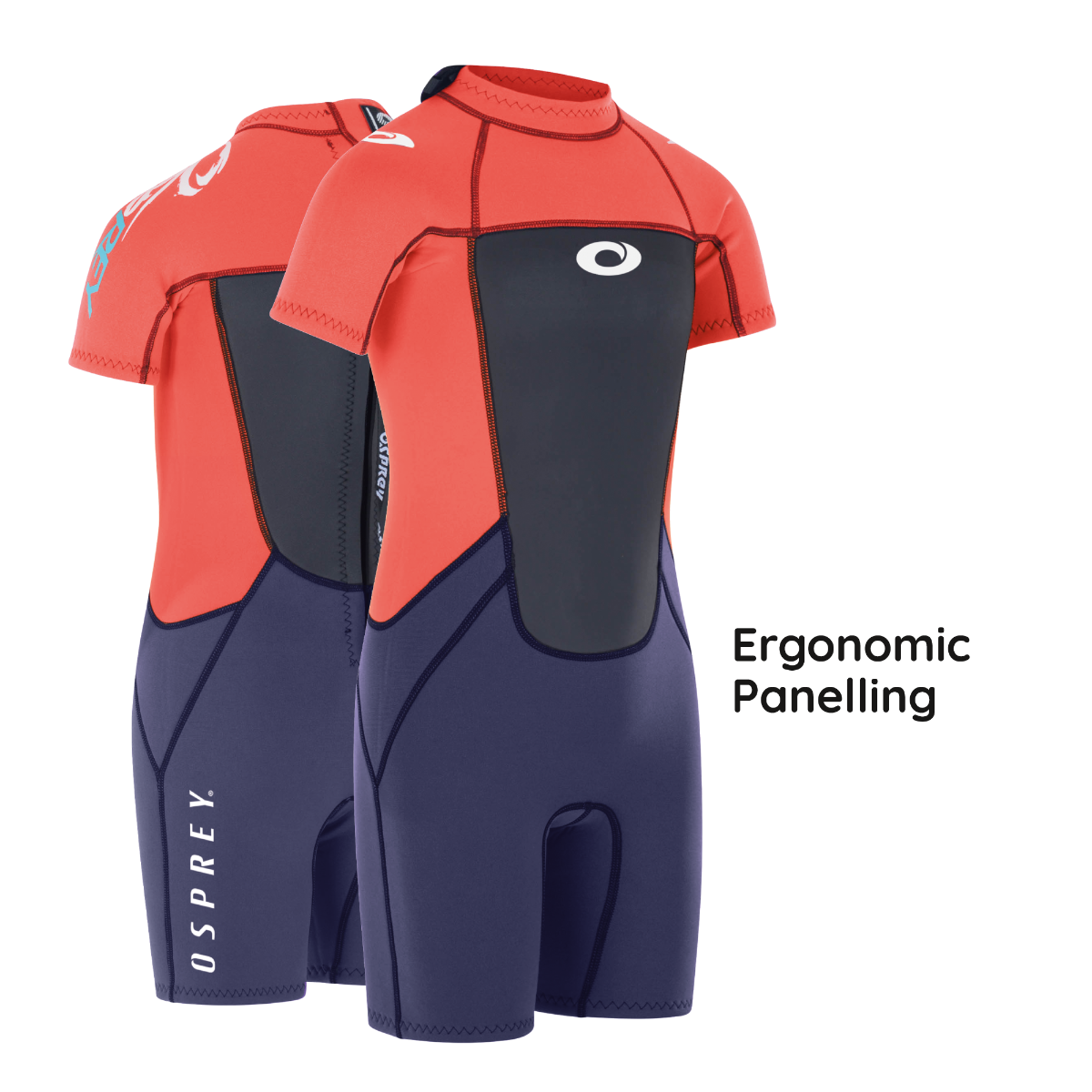 Kids 3mm Origin Shorty Wetsuit - Coral